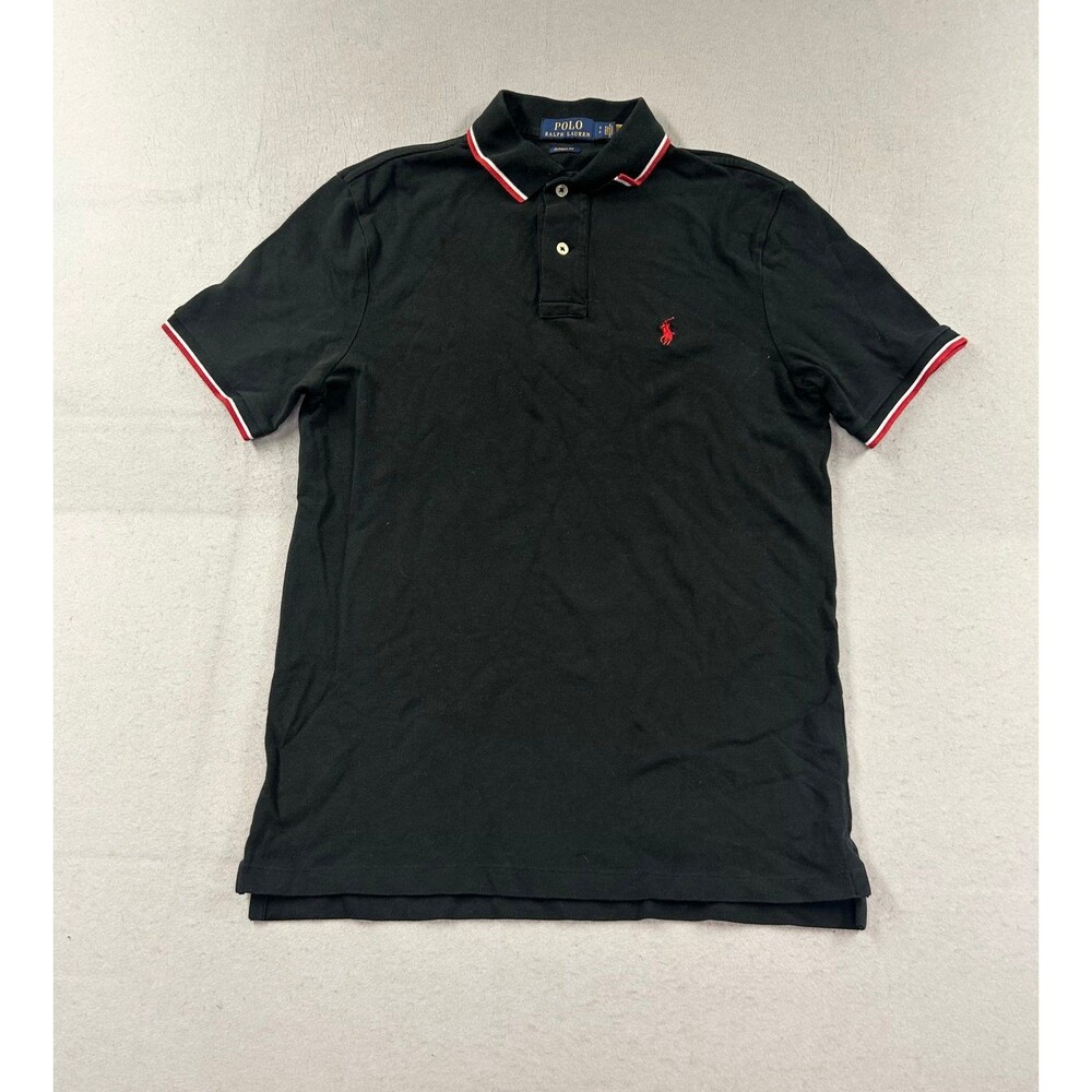 Polo Ralph Lauren Classic Fit Pony Mesh Polo Shirt Black Small